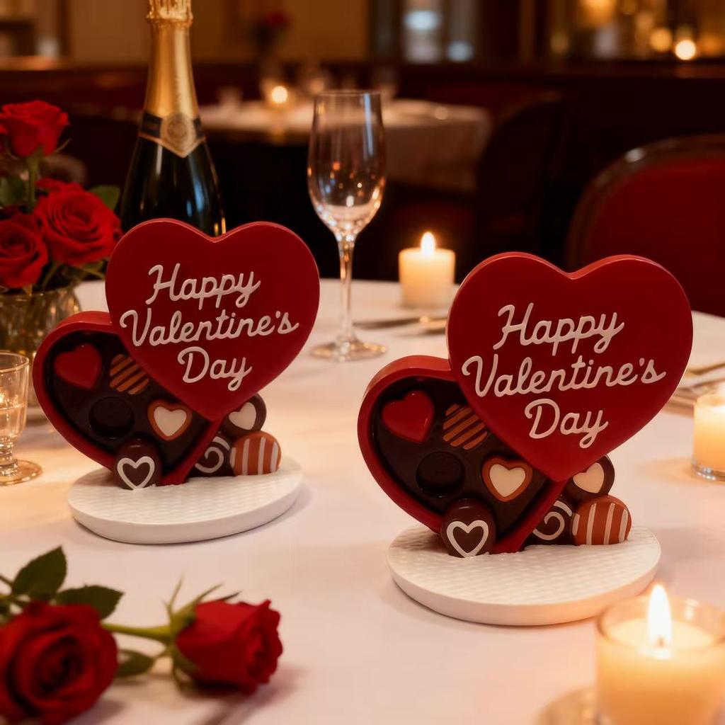 Valentine's Day Heart-Shaped Desktop Decoration Small Exquisite Size for Dining Table And Office Decor