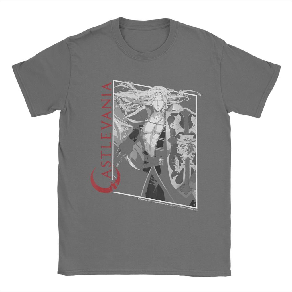 Humorous Castlevania Alucard Box Up TShirts for Men Crew Neck Pure Cotton T Shirts Short Sleeve Tees Party Clothes
