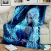 1PC Custom Name Ethereal Dragon Fantasy Flannel Blanket Versatile, All-season Throw Suitable for the Living Room, Bedroom, Camping, Travel, and Gift