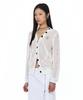 Yunse [Unisex] Scallop Hatch Cardigan (White)