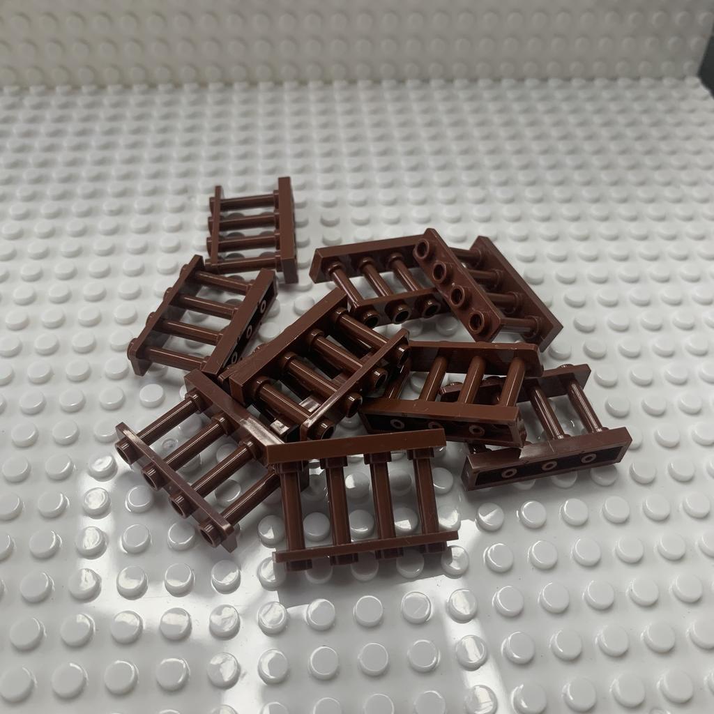 20PCS 1x4 Railing Castle Fence Building Block Accessories City Street View Figures Scenes Model Bricks Toy for Children
