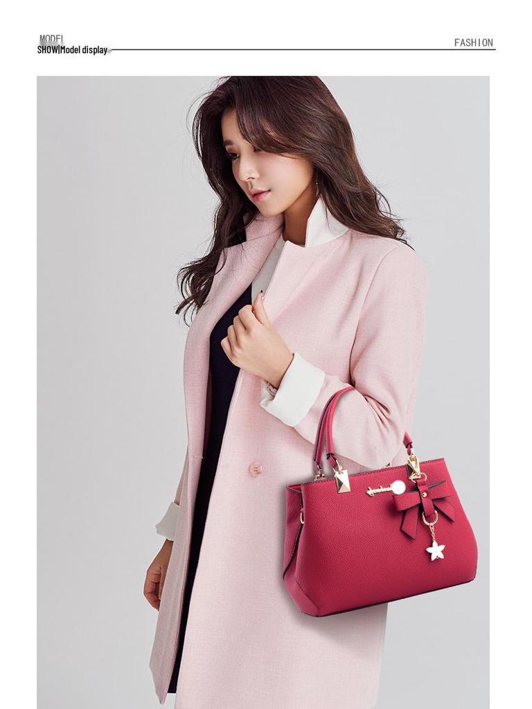 2025 Korean Style Fashion Bow Handbag: Women's Crossbody, Shoulder, Mommy Bag.