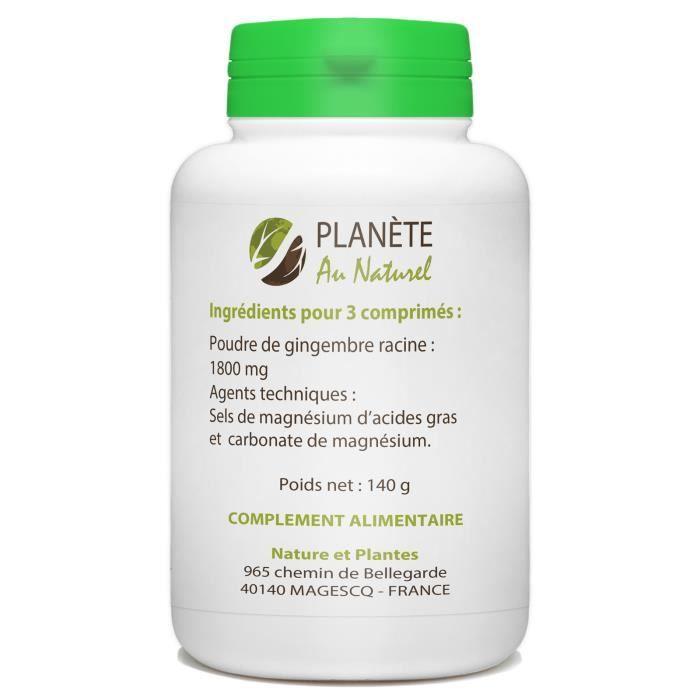 Complément alimentaire - gingembre - 600 mg - 200 comprimés - pour adultes