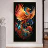 Duży kolorowy boski ptak feniks diamentowy obraz Diy pełny haft diamentowy Rhinestone zdjęcia mozaika zwierząt