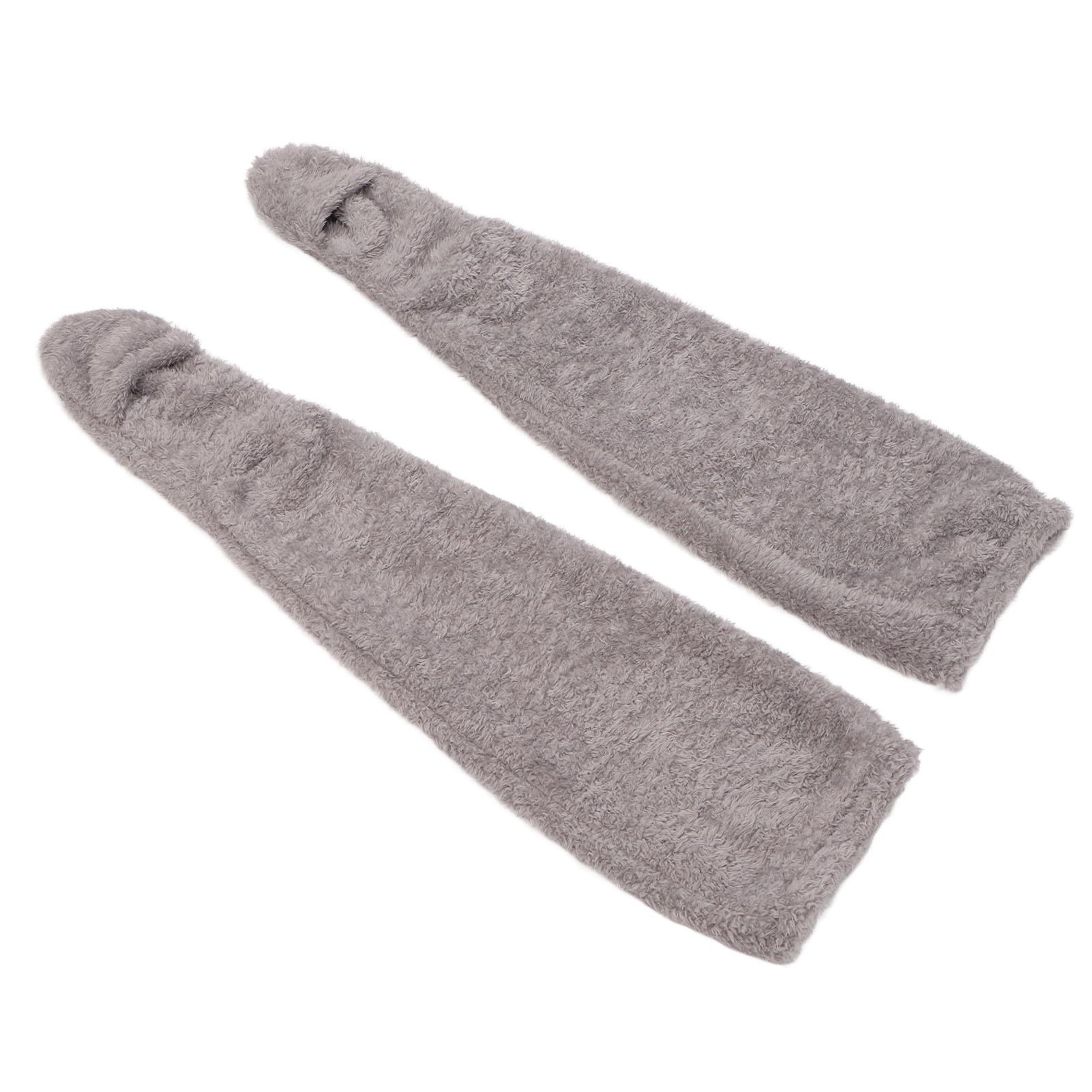 

Пушистые носки выше колена Зимние домашние для сна Мягкие Толстые Дышащие Плюшевые чулки Гетры Серые серый