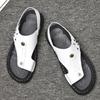 Newest Mens Sandals Genuine Leather Casual Shoes Men Beach Sandalia Brand Man Slippers Black White Sneakers Comfortable Summer Shoe