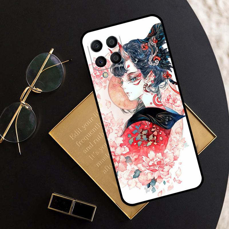 Japanese Style Anime Fox For Samsung Galaxy M11 M21 M31 M12 M13 M14 M15 M35 M55 M34 M54 M33 M53 M32 M52 M06 M16 Case