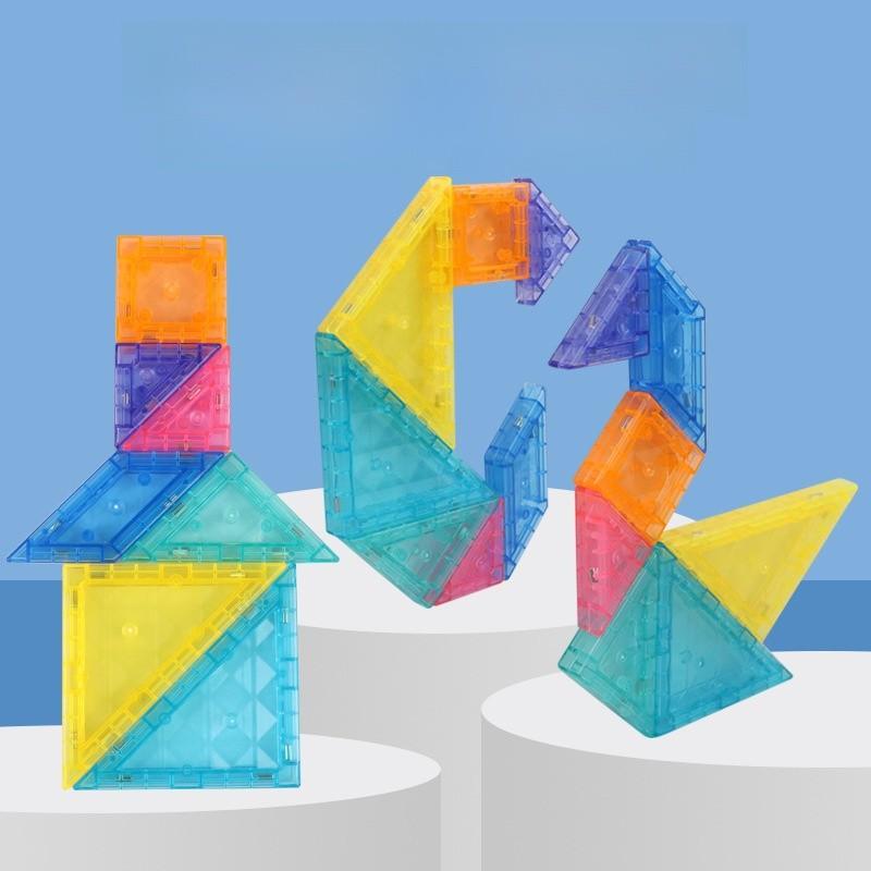 Geometry Magnetic Puzzle Blocks For Kids With Sensory Development And Handeye Coordination