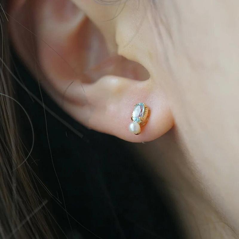 Lady Temperament Stud Earrings, Imitation Pearls, Exquisite And Elegant Earrings, Daily Wear Jewelry