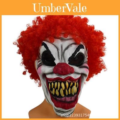 Horror Clown Latex Mask Halloween Christmas Party Role Play Props Scary Costume