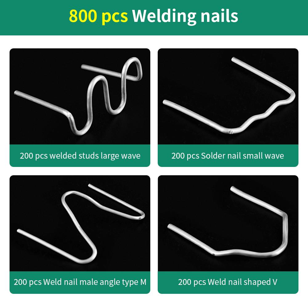 

LUXIANZI 80W HOT Stapler Welding Machine Kit For Car bumper Weld Repair Tools Plastic Soldering Iron Staples Gun With LED US