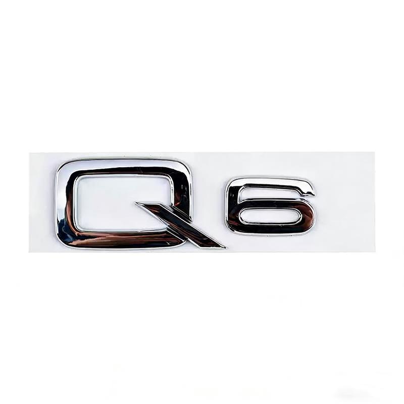 3D ABS Chrome Black Letters Numbers Car Rear Trunk Boot Emblem Sticker Badge For Audi Q2 Q3 Q5 Q6 Q7 Q8 Car Styling Accessories