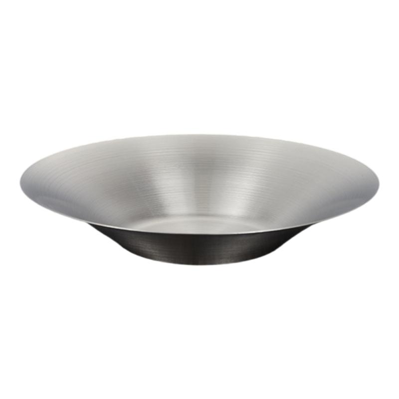 27Cm Round Stainless Steel Fruit Salad Serving Bowl Snacks Dish Modern Korean Style Kitchen Dining Tableware