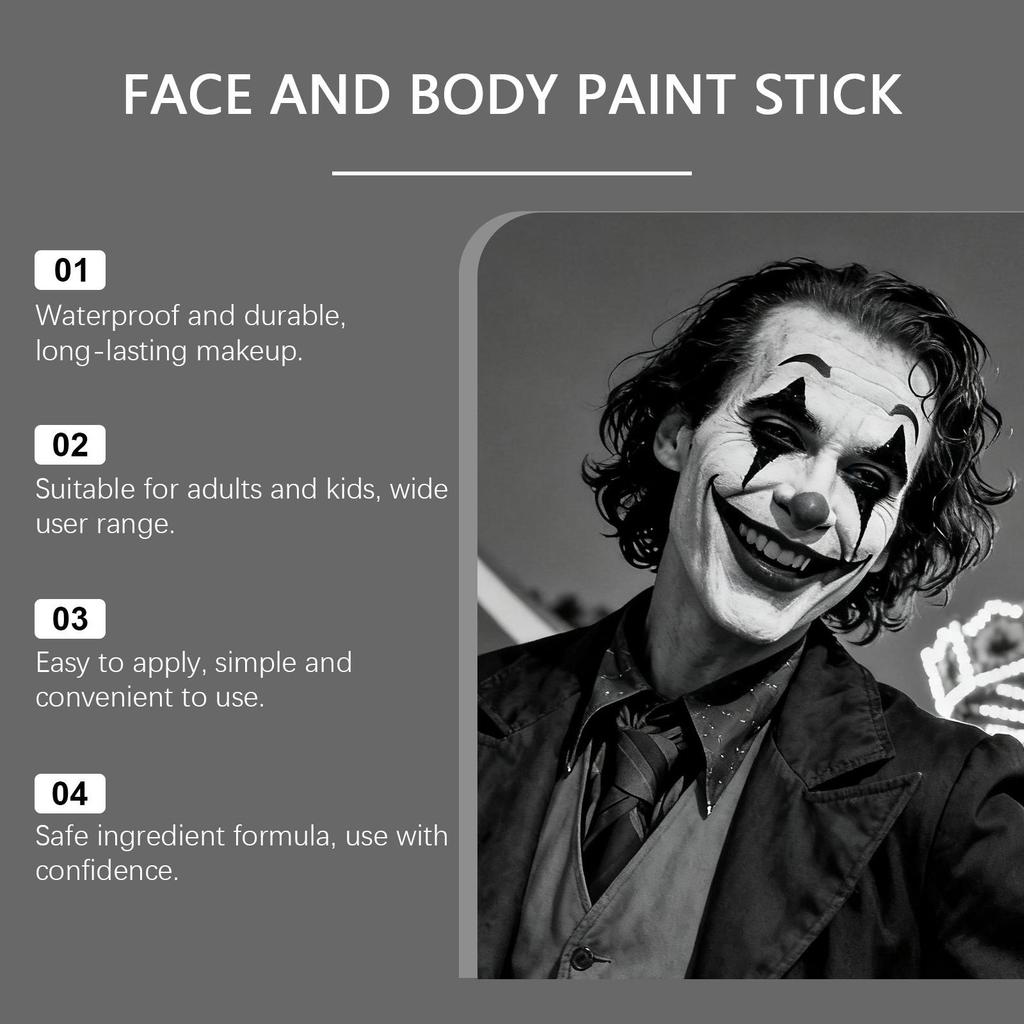 EELHOE Face Paint Stick Set for Halloween and Festivals