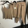 Moda Donna Casual Primavera Autunno Manica Lunga Scollo a V Pantaloni Tuta