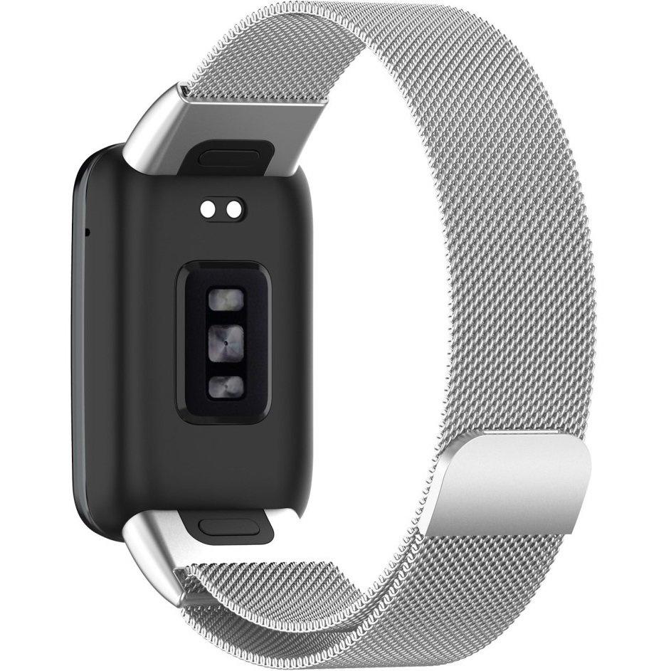 Mailänder Armband für Xiaomi Mi Band 7 Pro, Silber