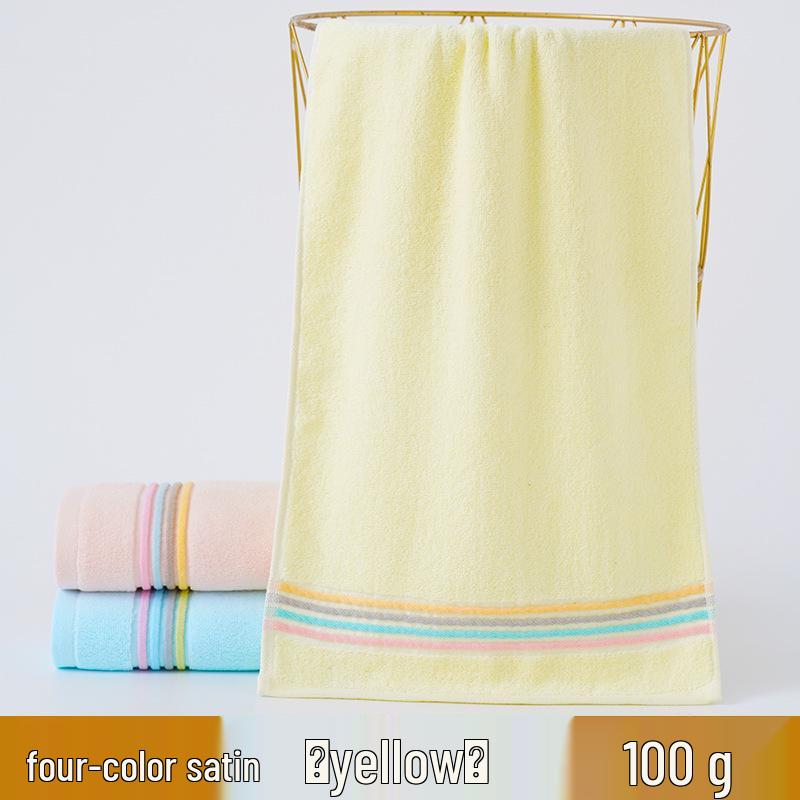 Thick Absorbent Pure Cotton Face Towel with Embroidered Logo for Adults