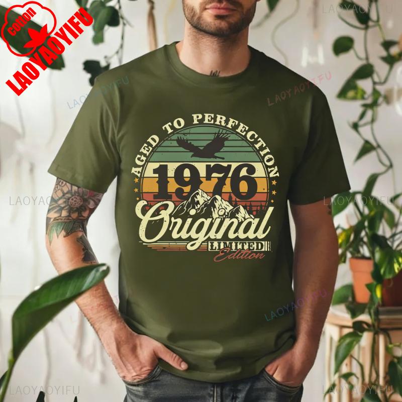 BenberFashion Vintage 1976 50e Verjaardag T-shirt 2026 Retro Vijftigste Cadeau-idee&euml;n BY30 Vijftiger Jaren Verjaardag Tee voor Vrouw of Man Grafische T-shirts S