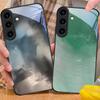 Color and texture fusion For For Samsung Galaxy S25+ S24+ S26 Ultra S25 Edge S24 FE S23 S22 S21 S20 Plus Black Glass Phone Case