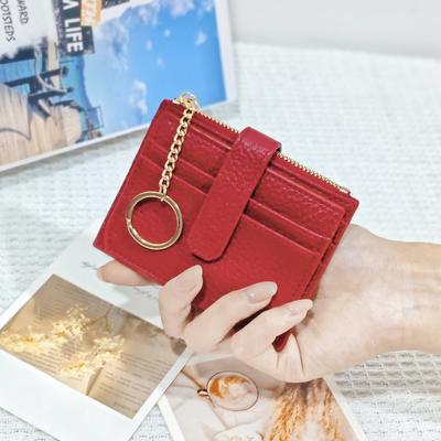 Card Holder Women's Wallet Female Student ID Holder Anti-theft PU Card Case Cute Coin Purse Mini Integrated High-end Feel