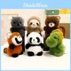Cartoon Style Cute Plush Panda Keychain Pendant Car Decor For Kids And Teens