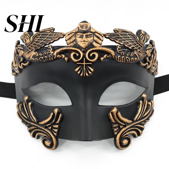 Masque Demi-Visage Mascarade Rétro Magnifique Vieilli Anti-Déformation Anti-Décoloration Accessoires Cosplay Plastique Fête Costume Venise Grèce Antique Hommes