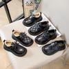 Stylish Velvet-Lined Leather Shoes for Children - Warm British Academy Style for Boys & Girls