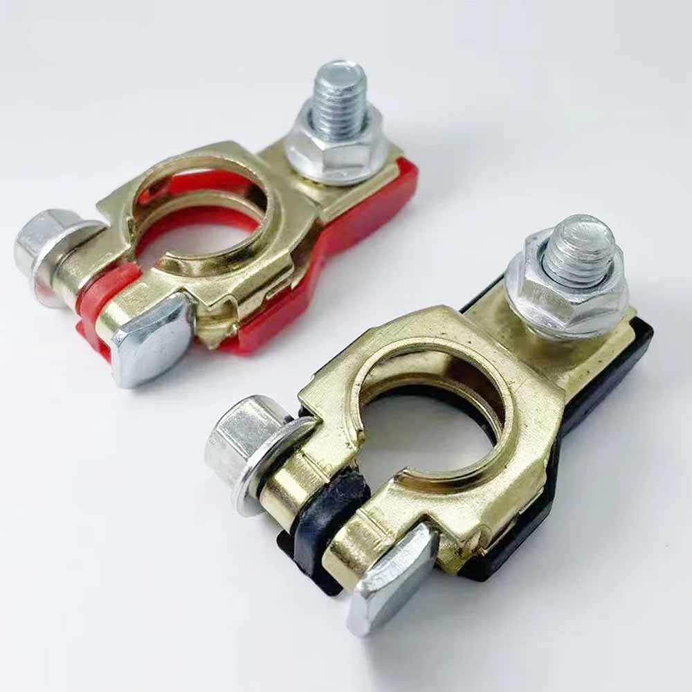 

2Pcs Automotive Battery Terminals Top Post Wire Cable Clamp Terminal Connectors Adapter Clamps Clip Screw Top Post