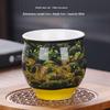Blue and White Porcelain Heat-Insulating Ceramic Tea Cup - Large Anti-scalding Double-Walled Design for Home Use