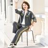 2026 Spring/Autumn Women's Sweatshirt Sportswear Set for Middle-Aged Mothers - Casual, Stylish Two-Piece Running Outfit