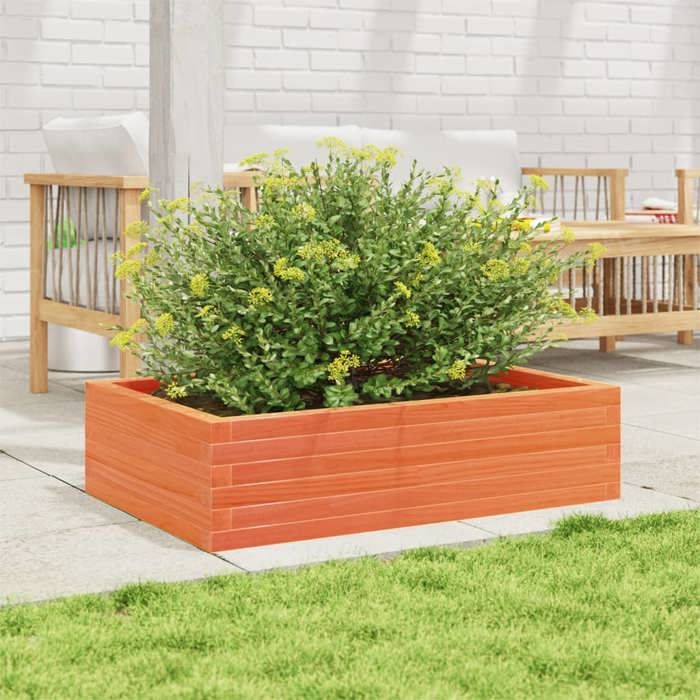 VidaXL Planter Wax Brown 90x60x23 Cm Solid Pine Wood, Outdoor Planter, Flower Box, Plant Box, 847235