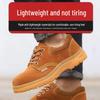 Men's Breathable Steel Toe Anti-Smash & Anti-Puncture Cowhide Work Shoes with Ox Tendon Sole