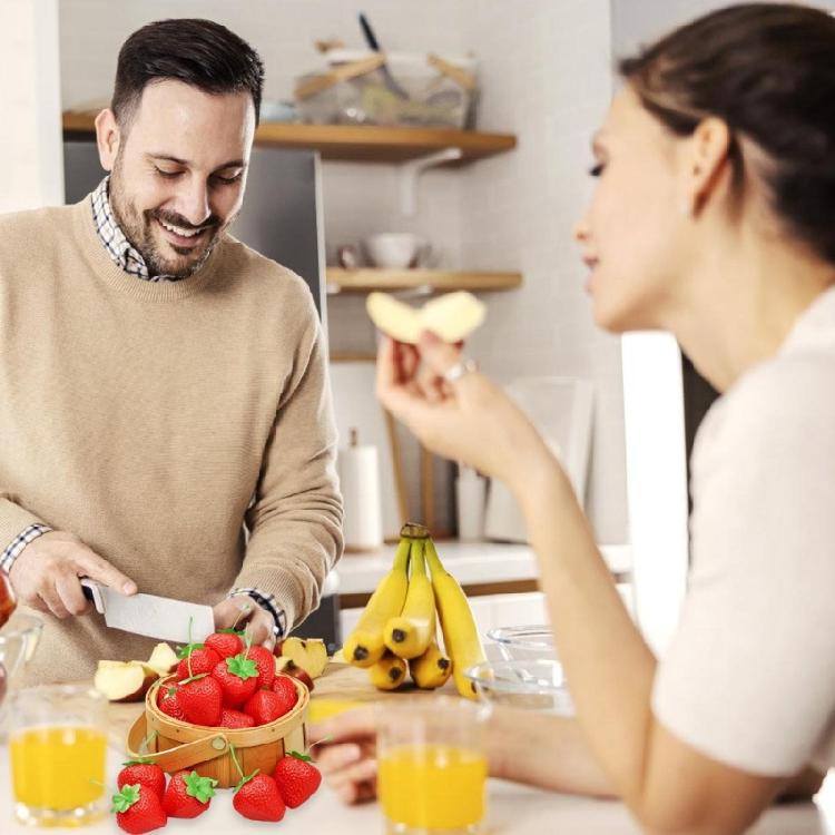 10Pcs Artificial Strawberry Models Realistic Simulation Fruit Decoration for Home Wedding Decoration Shop Window Display