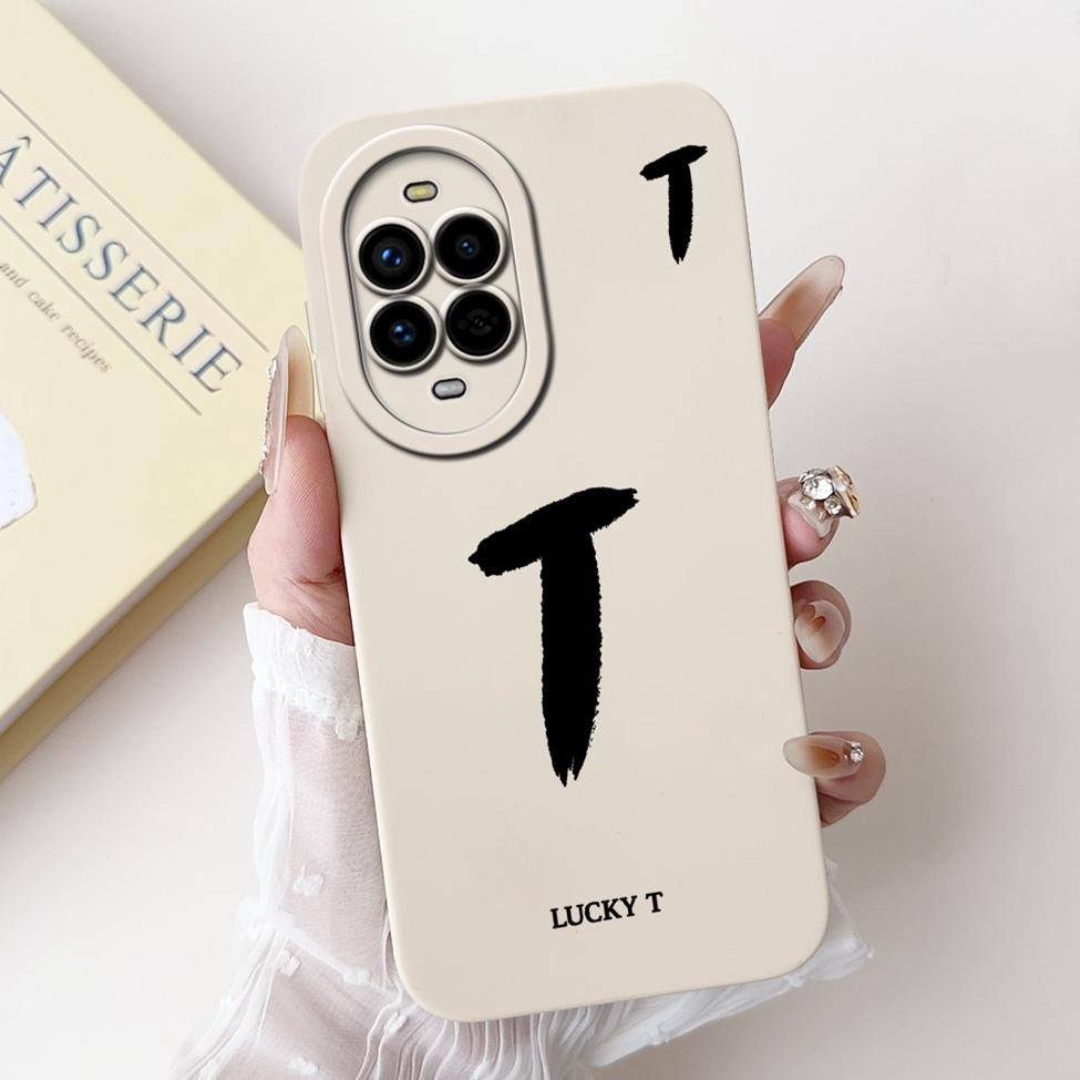 For Huawei Nova 13Pro MIS-AL00 Phone Cover For Huawei Nova 13 Pro Case Silicone Simple Fashion A-Z Letters Shockproof Bumper