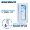 Fenster PVC Weiß 40x70 Rechts Neu 400x700 mm Dreh-Kipp Zweifachverglasung