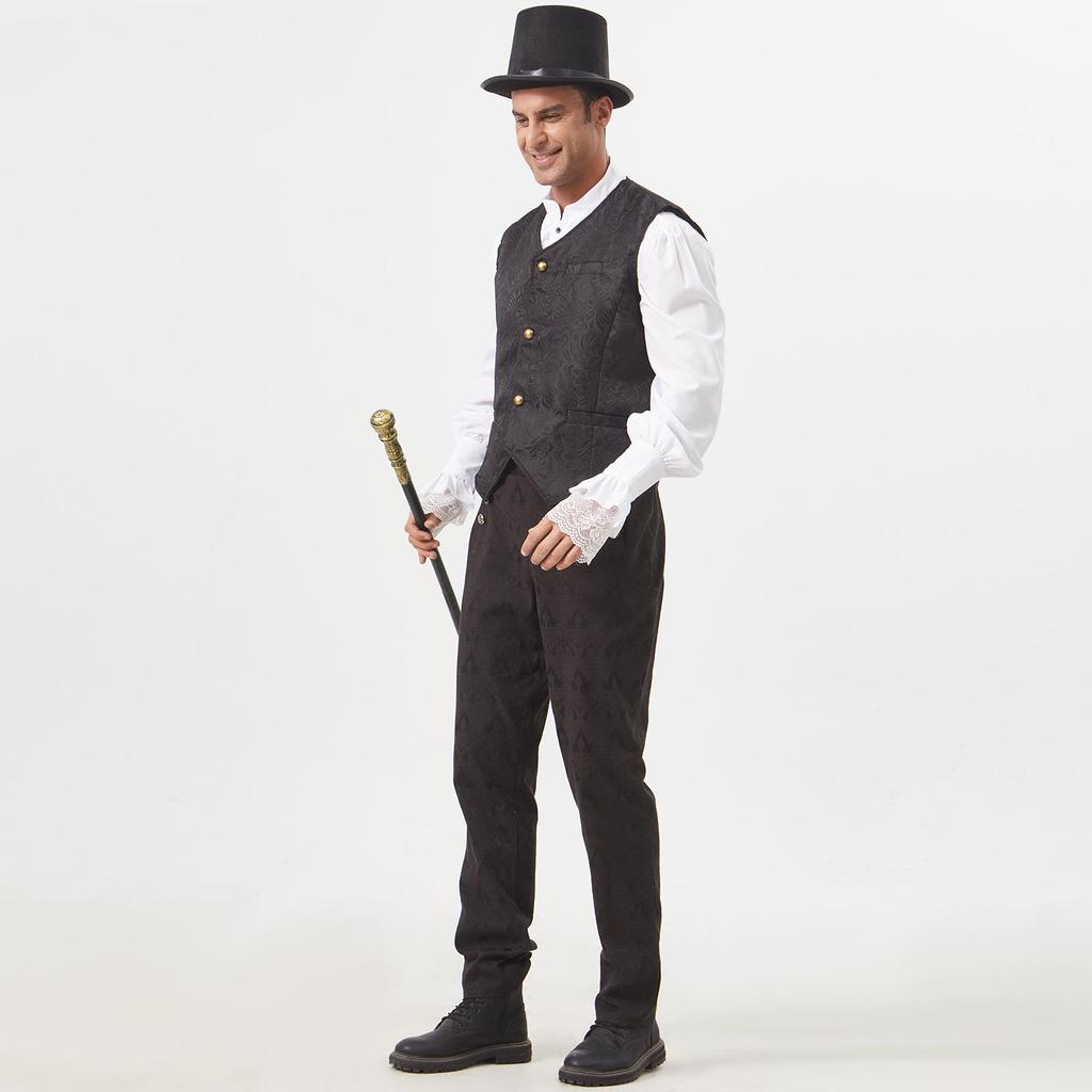 Gilet court rétro médiéval pour homme pour Halloween