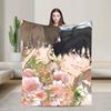 Super Warm Blankets Picnic L-Lost In The Cloud Anime Throw Blanket Flannel Bedspread For Couch Chair Bed Sofa Bed Cover