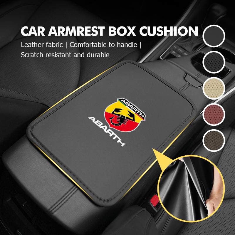 Ice Silk Car Armrest Box Pad Auto Wear-Resistance Arm Rest Mat For Abarth FIAT 500 Ducato Stilo Palio UNO Astra Bravo Tipo