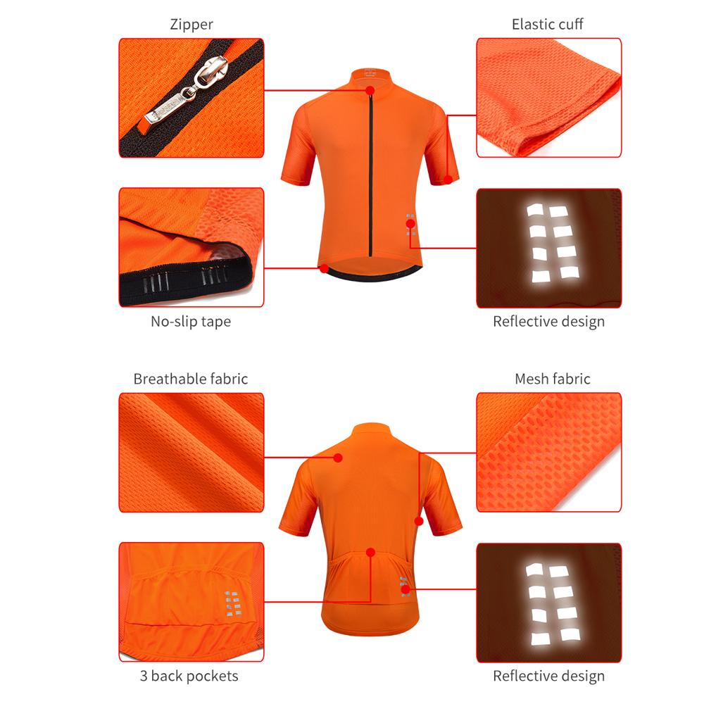 Cycling Sets WOSAWE Mens Bike Ride Short Sleeve Jersey Gel Padded Shorts Pants