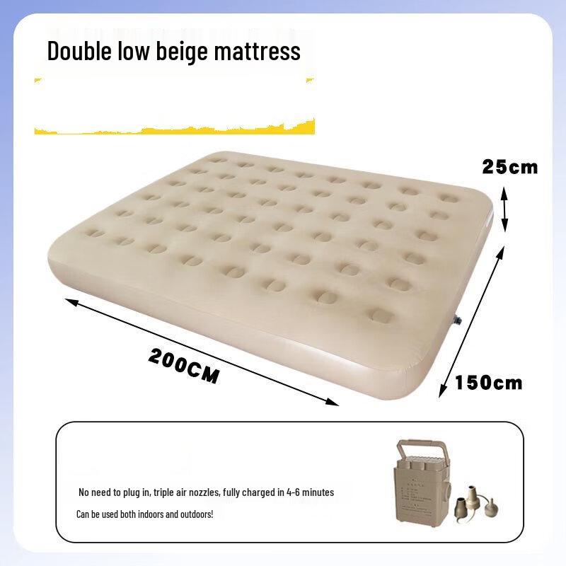 Shengbei Portable Flocked Air Mattress with Lithium Pump