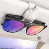 JOYROOM Sunglasses Holder for Car Newcomer Magnetic Glasses Holder Car Eyeglass Clip [Industry - - Leather]