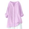 Women's Long Sleeve Button Color Loose Shirt Casual Shirt