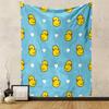 Yellow Duck Pattern Blue Background Hearts Patterned Tapestry for Bedroom and Living Room Home Decor