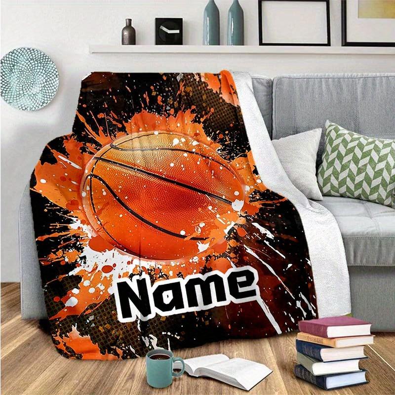 Basketball Enthusiast Customize Your Name Blanket Warm Comfortable And Soft Blankets Are Suitable For Home Lunch Break Blanket Office Sofa Sofa Gift