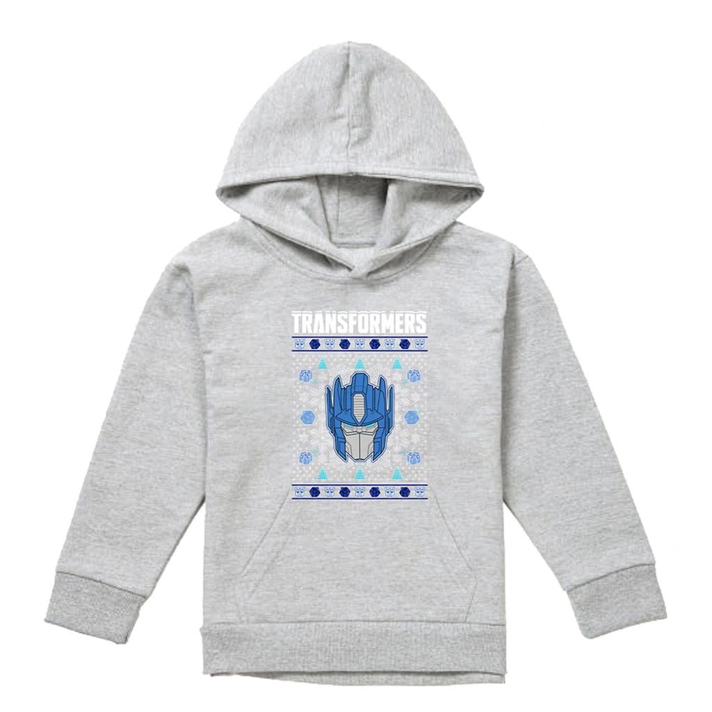 Transformers Childrens/Kids Optimus Prime Heather Christmas Hoodie