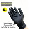 Manlong Black Nitrile Disposable Gloves, Oil & Acid Resistant, Wear-Resistant for Tattooing, Hair Dyeing & Car Repair 