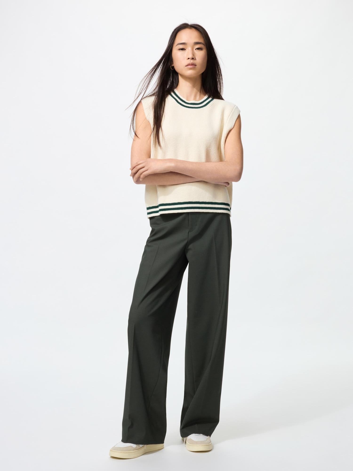 

Uniqlo Smart Wide Pants Leg Length 75 79 Cm Long Length
