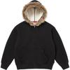 Supreme Faux Fur Zip Up Hooded Sweatshirt Black