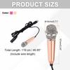 Uxcell Mini Compact with Sponge and Earphones for Recording with Mobile Gold and Hot Pack of 2 Microphone, Microphone, Type-C Bracket, Cover, Phones,