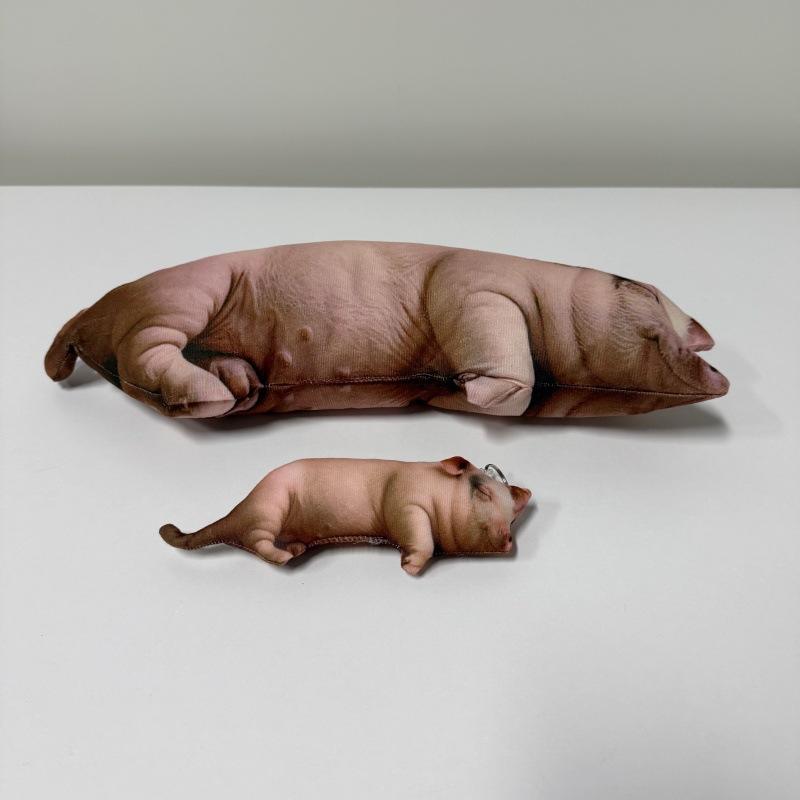 Lifelike Pig Plush Toy Sleeping Pig Stuffed Animal Pillow Cute Soft Pig Doll Home Decor